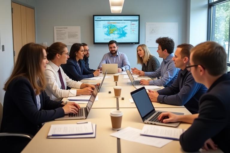 Équipe éditoriale de Chronos Magazine en réunion